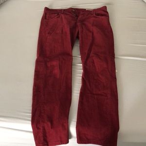 Maroon rag and bone corduroy pants